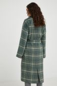 Пальто Bruuns Bazaar жіноче колір зелений перехідне oversize
