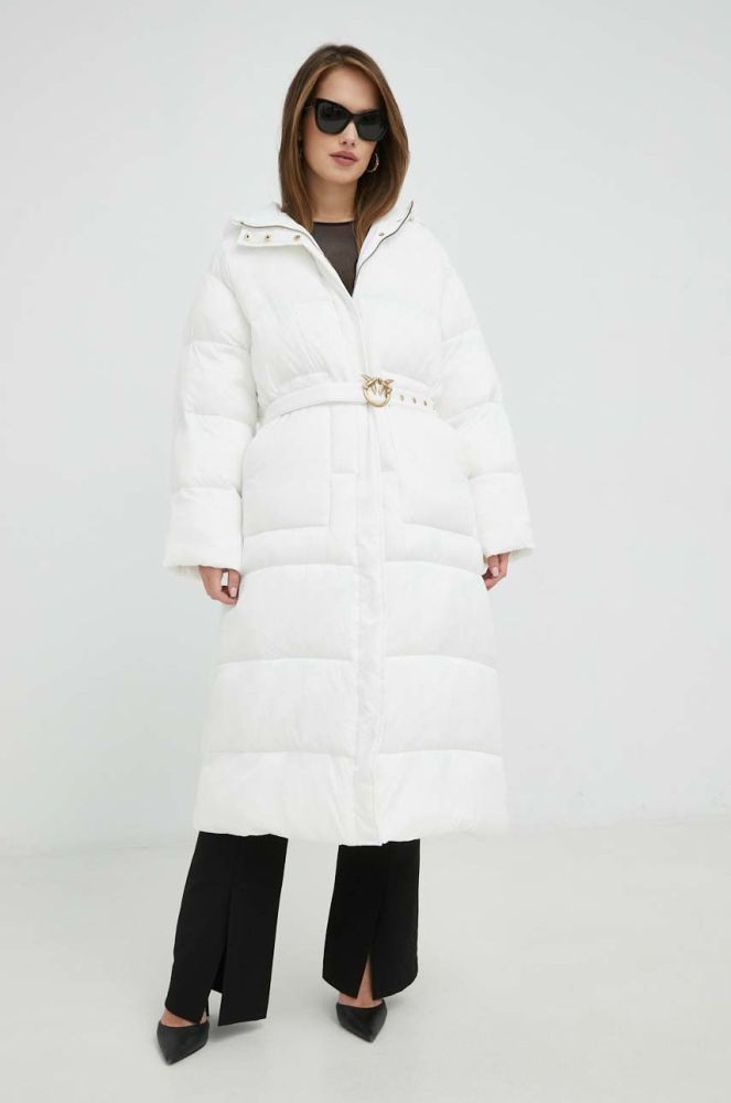 Куртка Pinko жіноча колір білий зимова (2817107)