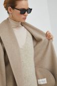 Вовняне пальто By Malene Birger Trullem колір бежевий перехідне