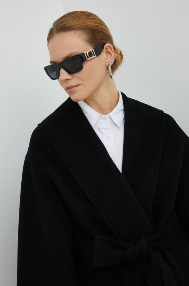 Вовняне пальто By Malene Birger Trullem колір чорний перехідне фото 4