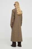 Пальто з домішкою вовни By Malene Birger колір коричневий перехідний