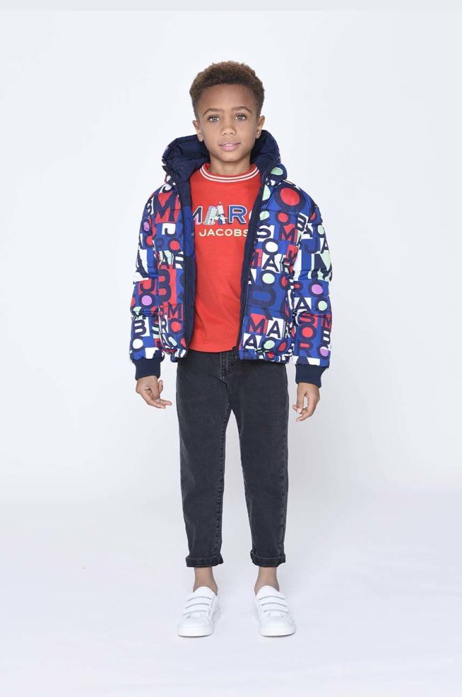 Дитяча двостороння куртка Marc Jacobs колір барвистий