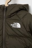 Дитяча двостороння пухова куртка The North Face колір зелений