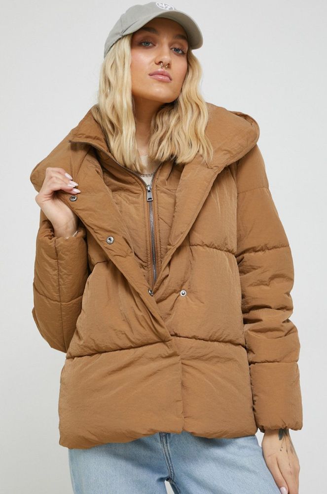 Куртка Only жіноча колір коричневий зимова (2815074)