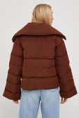 Пухова куртка Noisy May жіноча колір коричневий перехідна