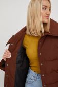 Пухова куртка Noisy May жіноча колір коричневий перехідна