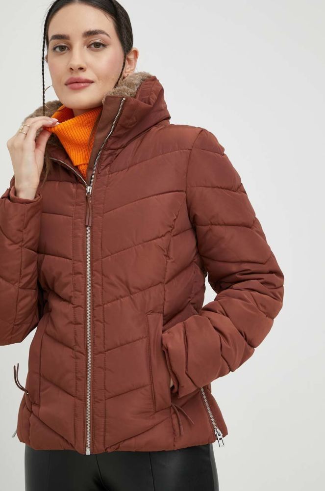 Куртка Tom Tailor жіноча колір коричневий зимова
