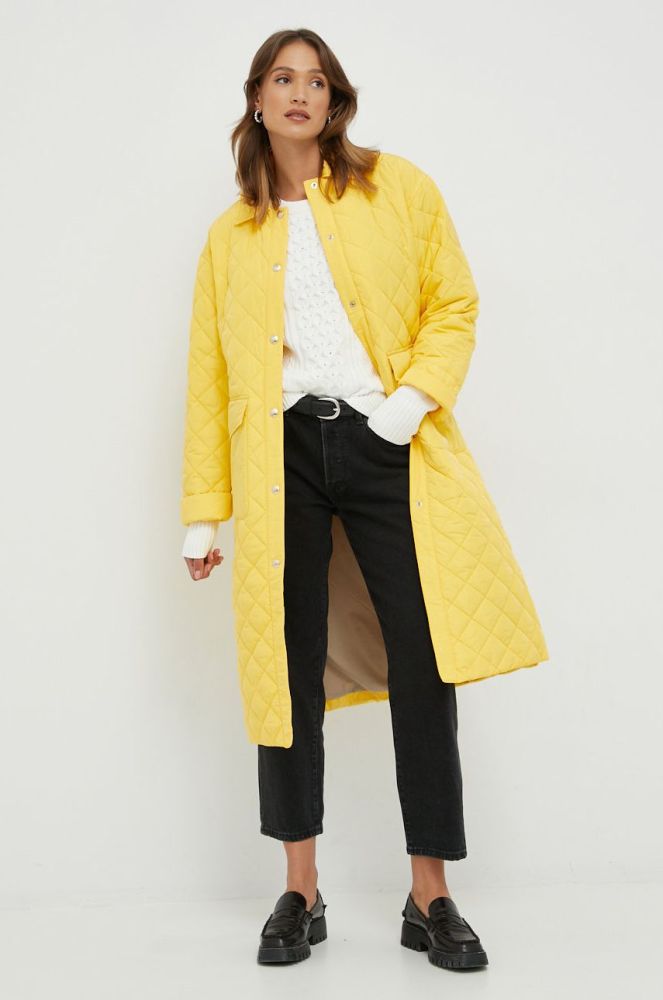 Куртка Tommy Hilfiger жіноча колір жовтий перехідна
