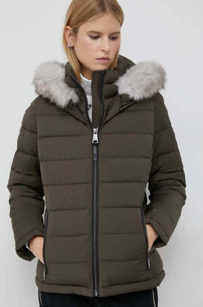 Куртка Dkny жіноча колір коричневий зимова (2796584)