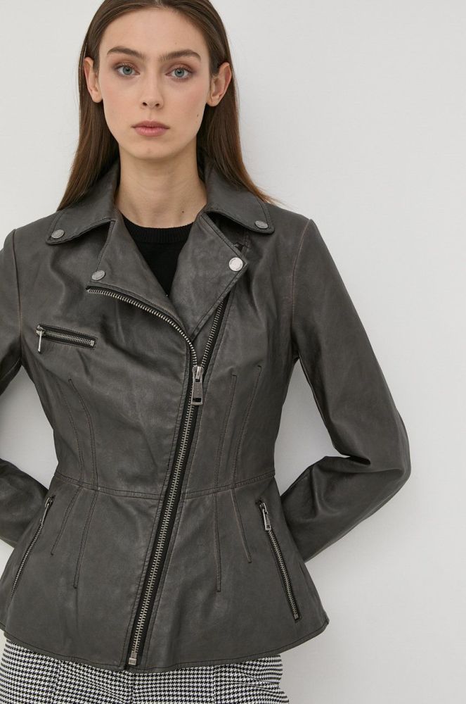 Куртка Guess жіноча колір сірий перехідна (2444772)