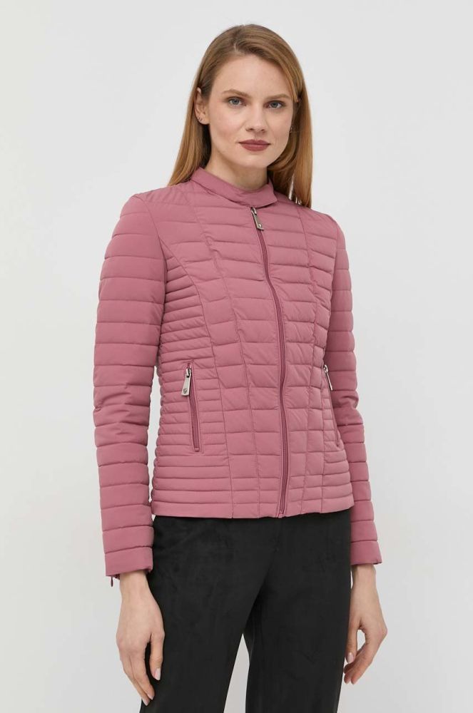 Куртка Guess жіноча колір рожевий перехідна (2833936)