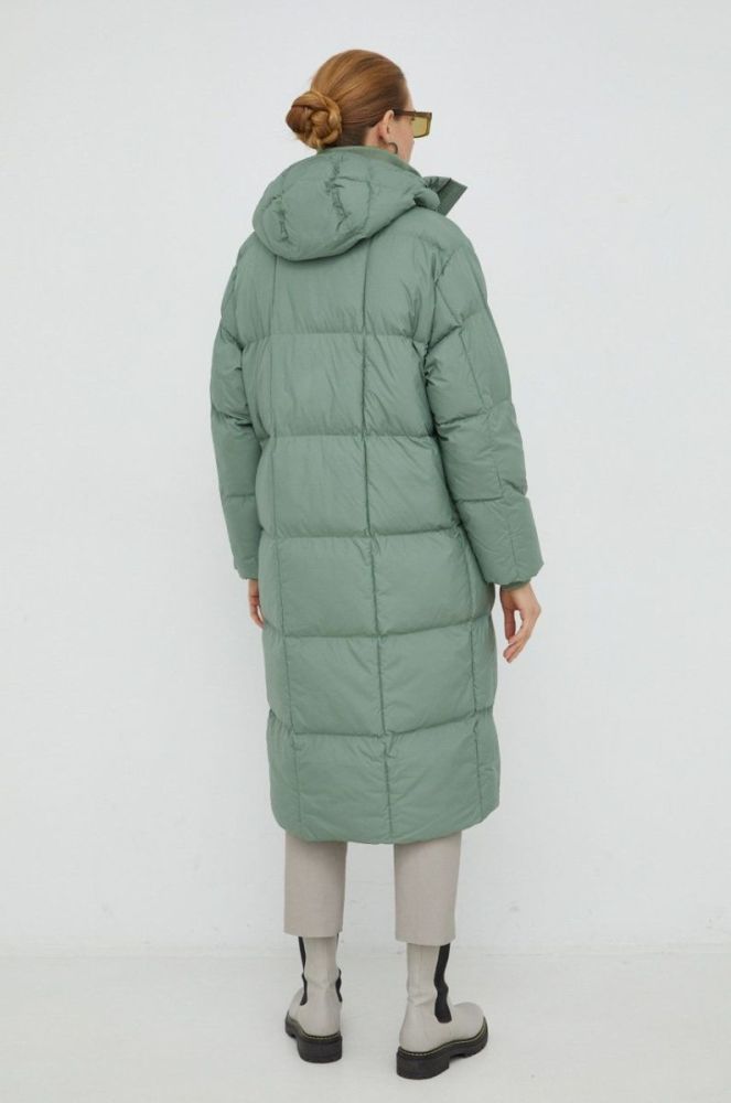 Куртка Tiger Of Sweden жіноча колір зелений зимова oversize фото 3