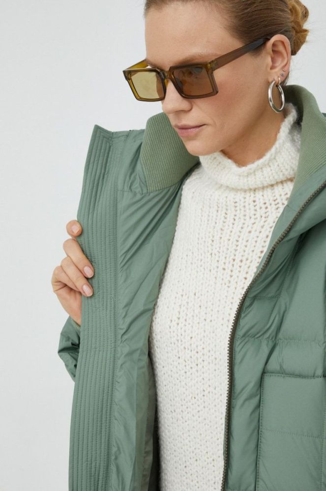 Куртка Tiger Of Sweden жіноча колір зелений зимова oversize фото 7