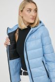 Куртка HUGO жіноча колір бірюзовий перехідна