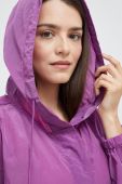 Куртка Emporio Armani жіноча колір фіолетовий перехідна oversize