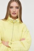 Куртка BOSS жіноча колір жовтий перехідна oversize