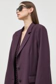 Піджак Patrizia Pepe колір фіолетовий однобортний однотонна (2452551)