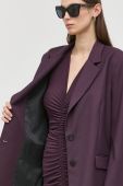 Піджак Patrizia Pepe колір фіолетовий однобортний однотонна (2452551)