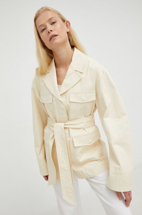 Куртка Samsoe Samsoe жіноча колір бежевий перехідна (2500381)