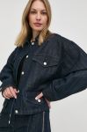 Джинсова куртка MICHAEL Michael Kors жіноча колір синій перехідна oversize