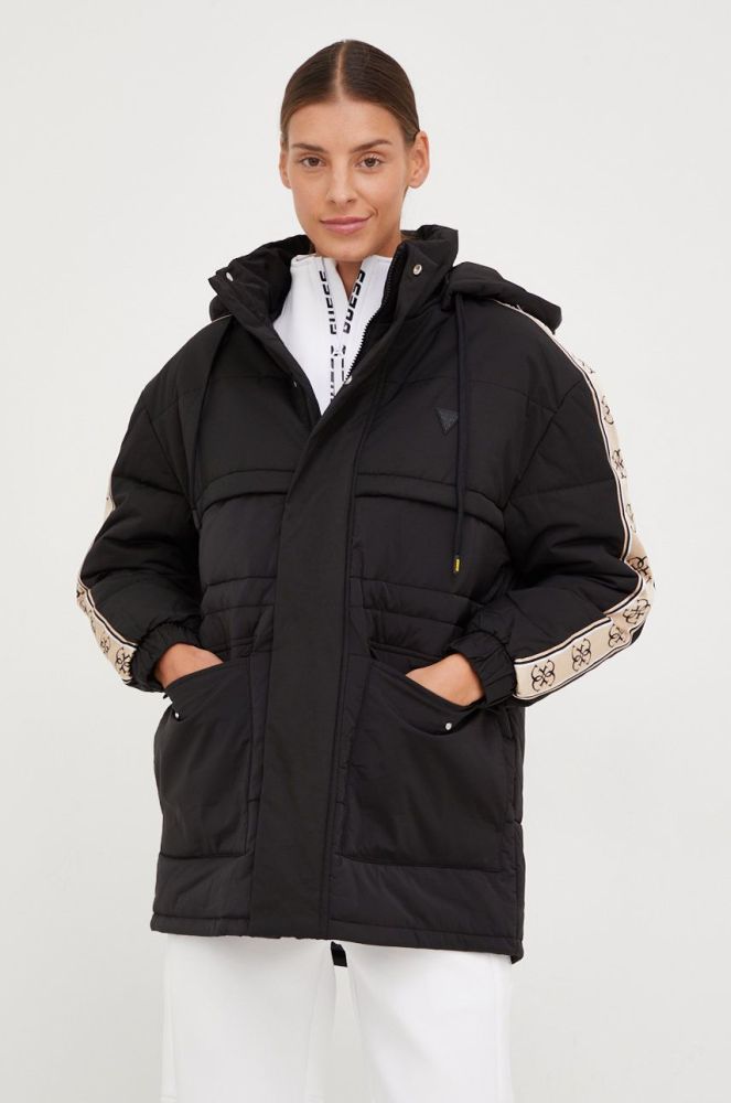 Куртка Guess жіноча колір чорний зимова (2684592)