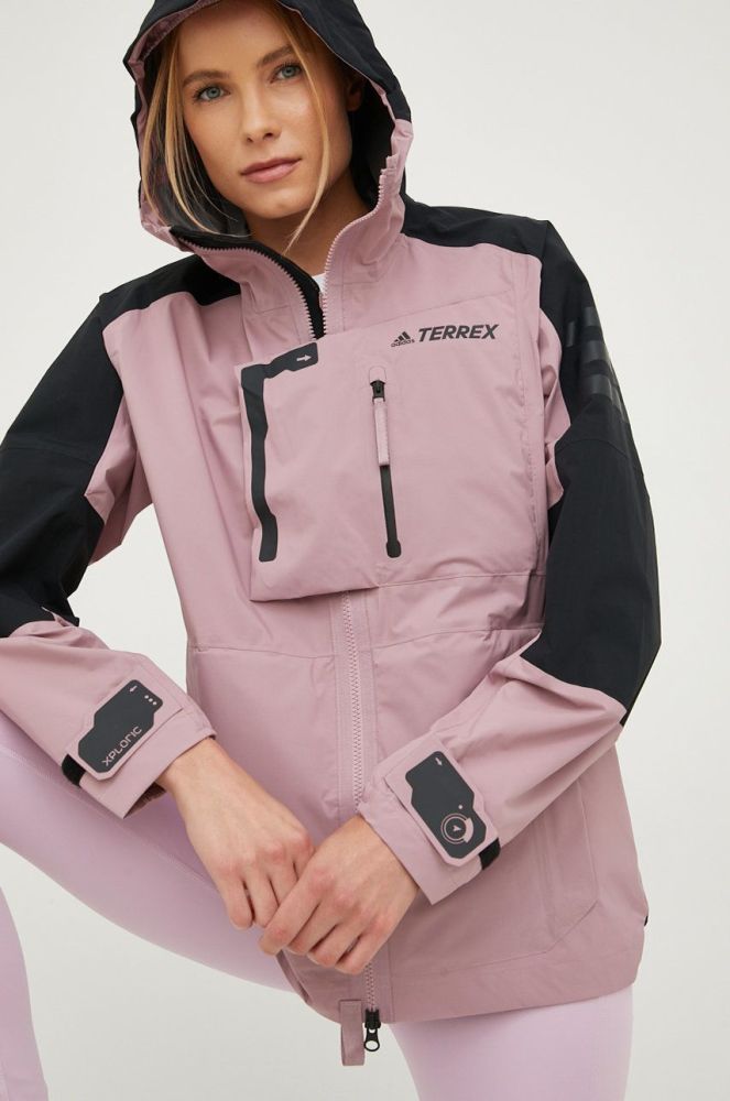 Куртка outdoor adidas TERREX Xploric колір фіолетовий перехідна