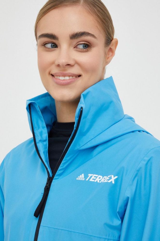 Дощовик adidas TERREX Multi жіноча колір блакитний фото 4