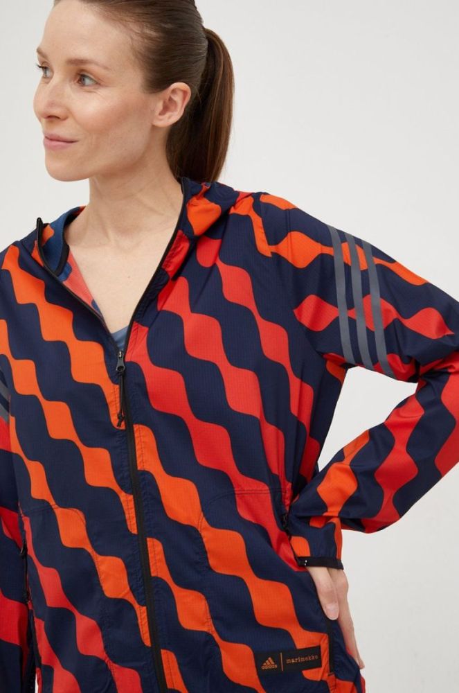Вітровка adidas Performance Marimekko колір червоний перехідна фото 4