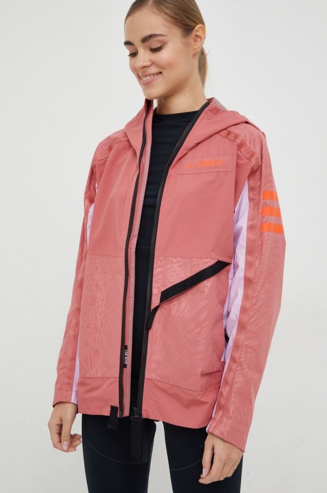 Дощовик adidas TERREX Utilitas жіноча колір помаранчевий фото 2