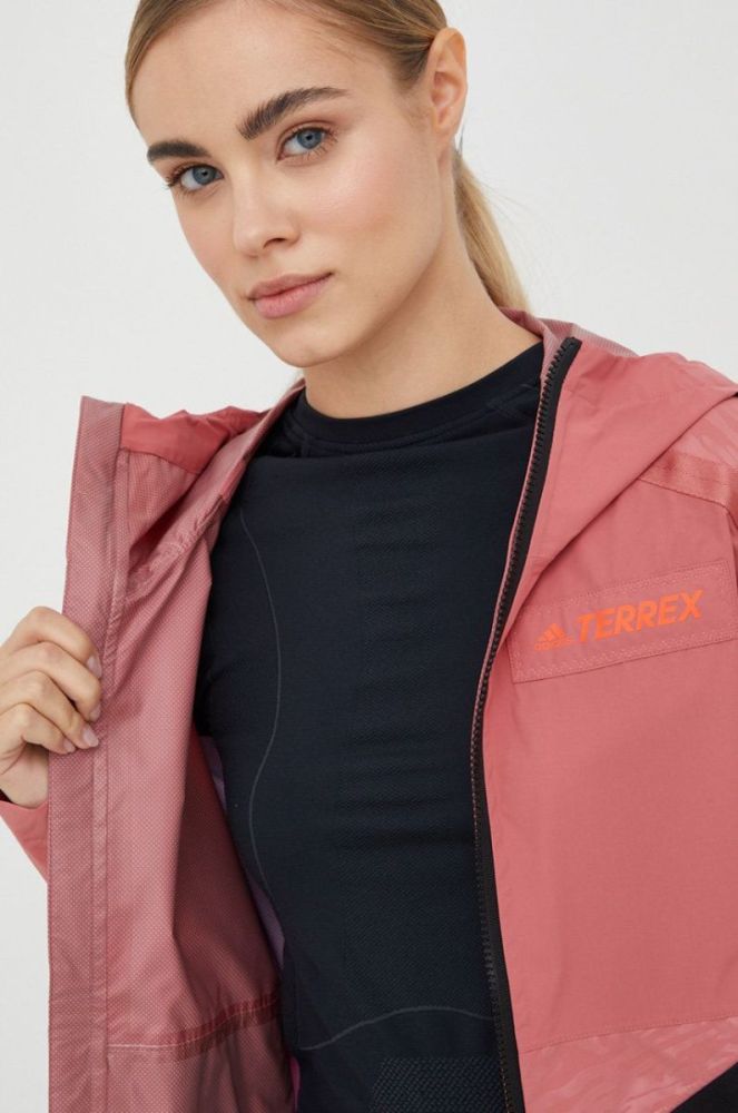 Дощовик adidas TERREX Utilitas жіноча колір помаранчевий фото 7