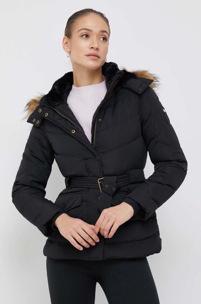 Пухова куртка Pepe Jeans жіноча колір чорний зимова (2820939)