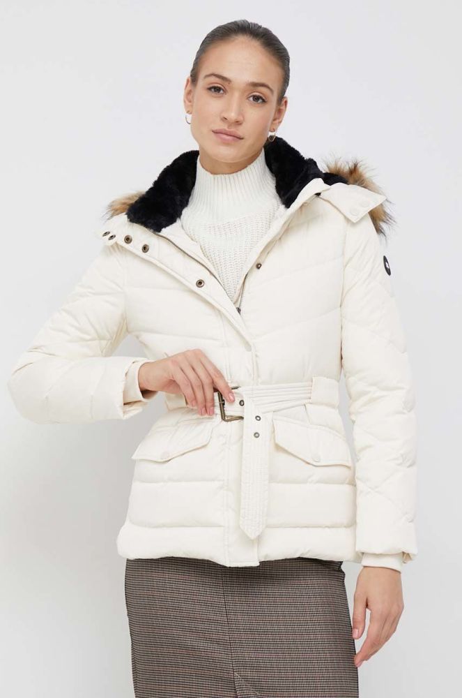 Пухова куртка Pepe Jeans Alisa жіноча колір бежевий зимова