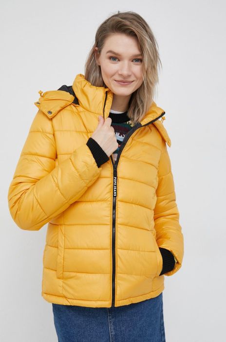 Куртка Pepe Jeans Alexa жіноча колір жовтий перехідна