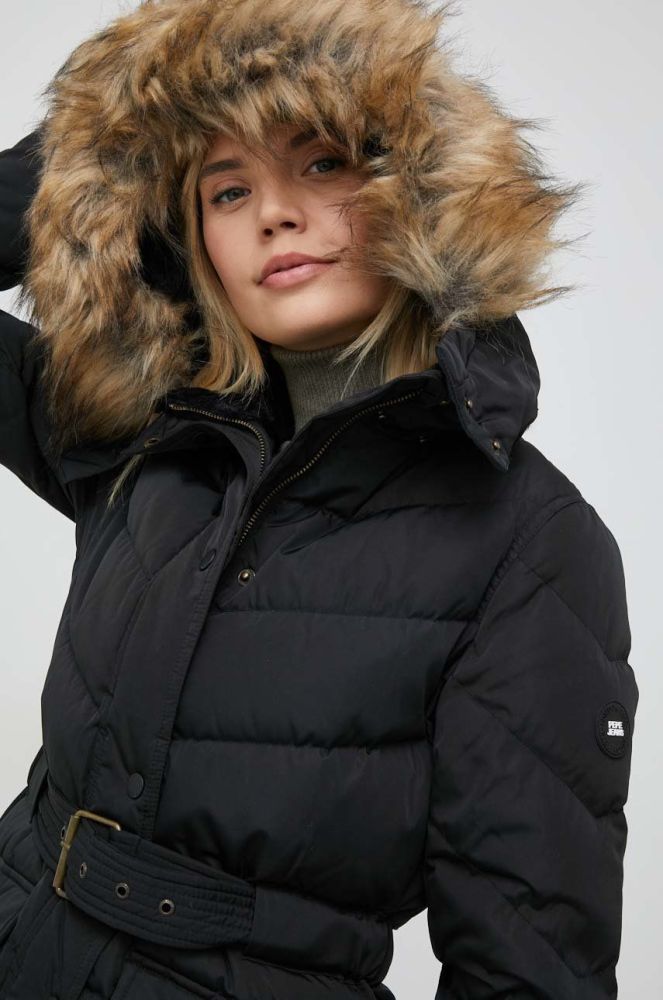 Пухова куртка Pepe Jeans жіноча колір чорний зимова (2820949)