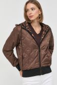 Двостороння куртка Guess жіноча колір коричневий перехідна