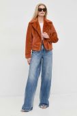 Куртка Guess жіноча колір коричневий перехідна (2804251)
