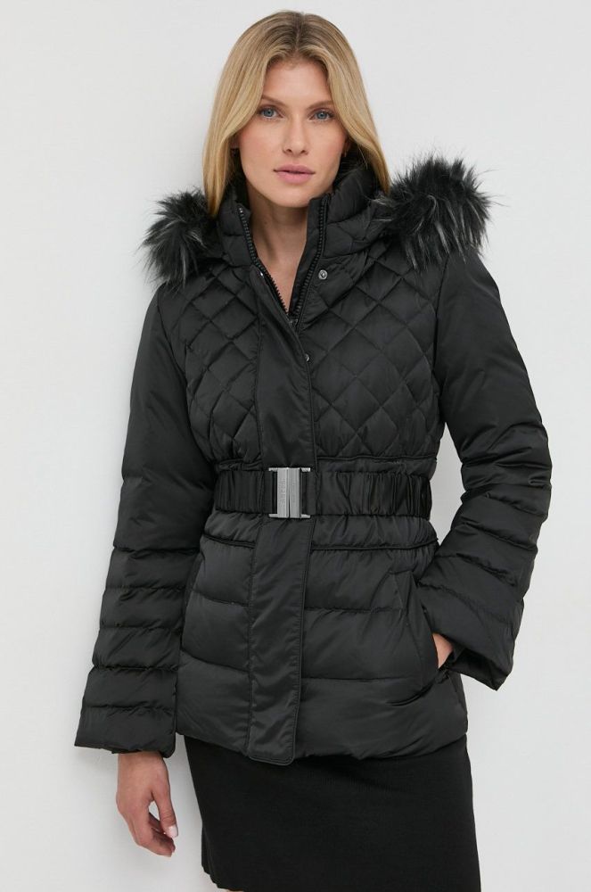 Пухова куртка Guess жіноча колір чорний зимова (2706288)
