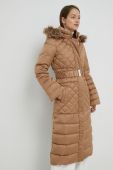 Пухова куртка Guess жіноча колір бежевий зимова (2817287)