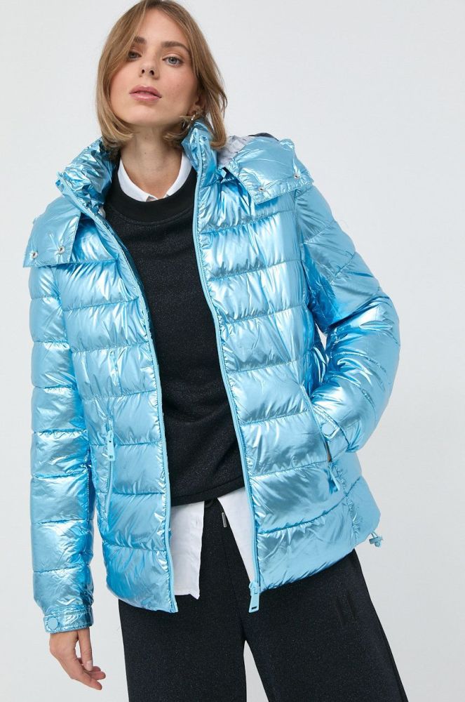 Куртка Guess жіноча зимова колір блакитний