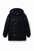 Куртка Desigual жіноча колір чорний зимова oversize (2688255)