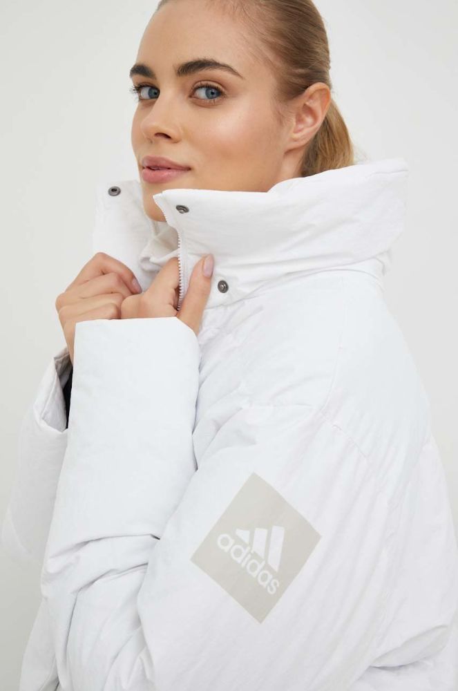 Пухова куртка adidas Performance жіноча колір білий зимова