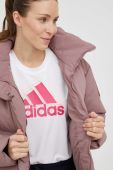 Пухова куртка adidas Performance жіноча колір рожевий зимова