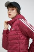 Куртка adidas Originals жіноча колір бордовий перехідна