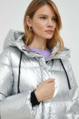 Пухова куртка Weekend Max Mara жіноча колір срібний зимова