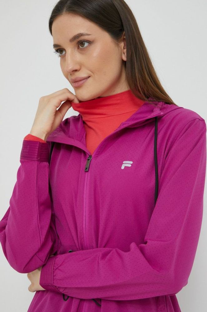 Бігова куртка Fila Racine колір фіолетовий перехідна фото 4