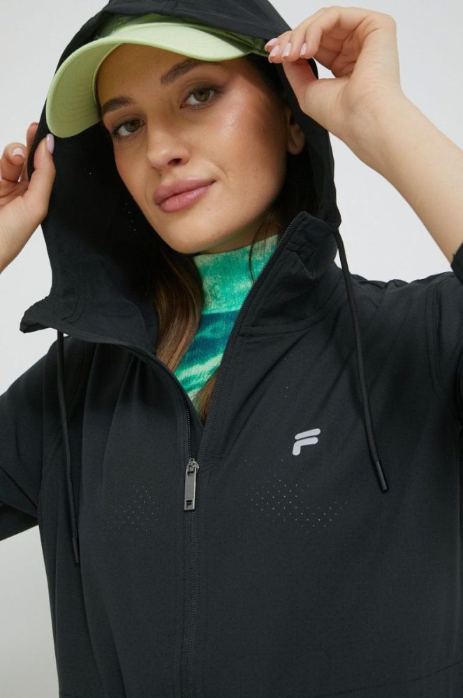 Бігова куртка Fila Racine колір чорний перехідна фото 4