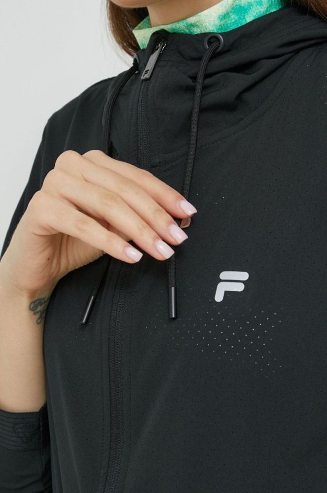 Бігова куртка Fila Racine колір чорний перехідна фото 6