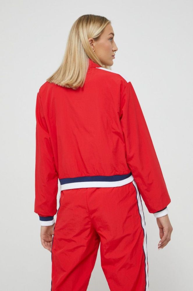 Куртка Fila жіноча колір червоний перехідна oversize фото 3