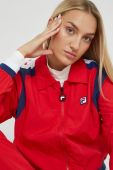 Куртка Fila жіноча колір червоний перехідна oversize