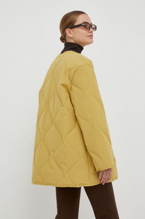 Куртка Samsoe Samsoe жіноча колір зелений перехідна